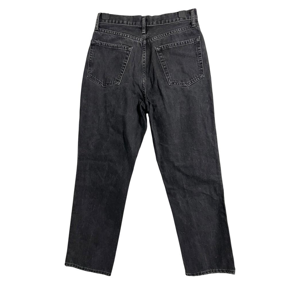 Topshop Dad High Rise Straight Jeans Womens W28 L30 Black Charcoal Distressed - Picture 5 of 6